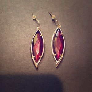 Kendra Scott drop earrings in berry